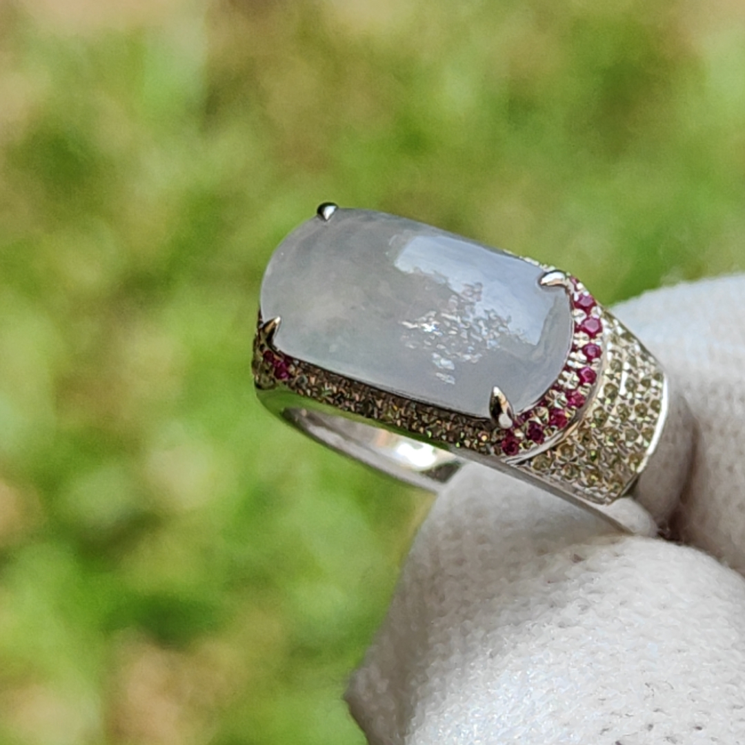 cincin jed emas 18k lavender