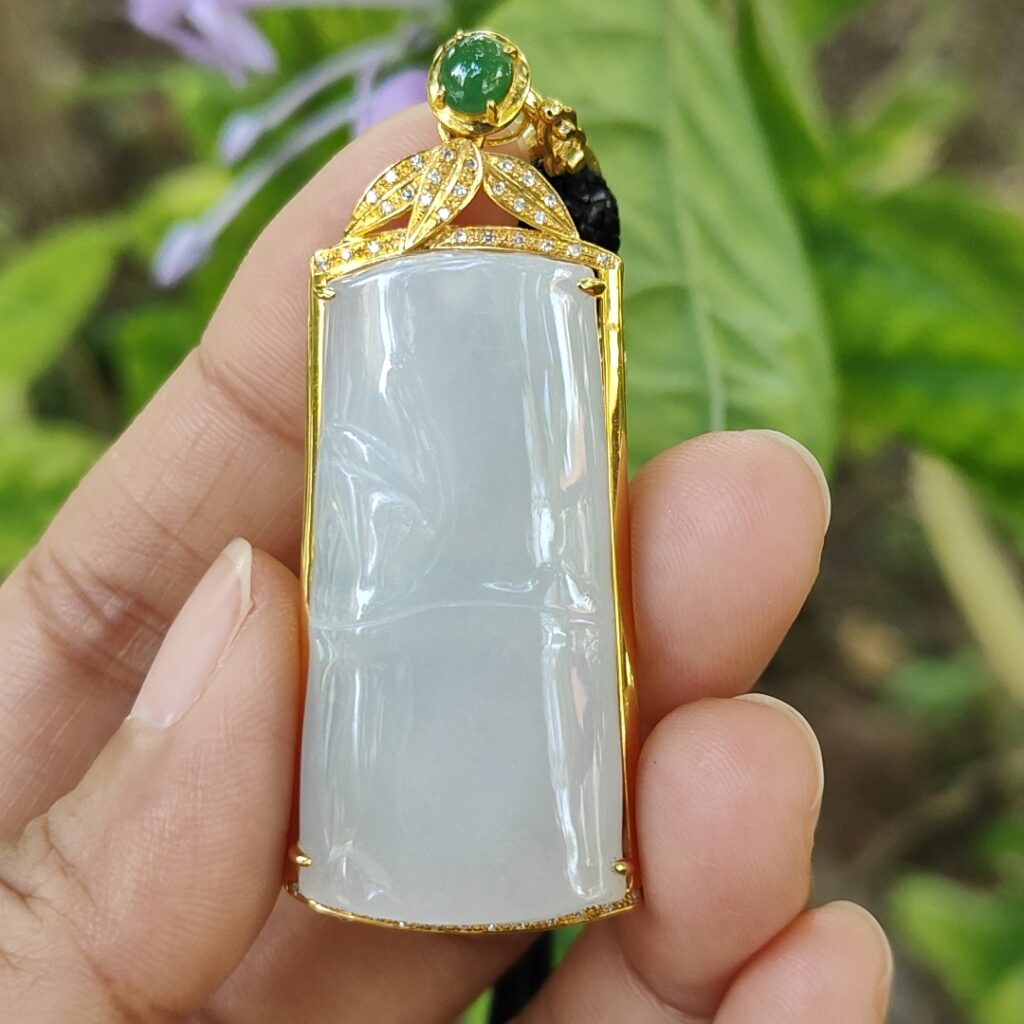 Jadeite Jade Pendants Video (Three) 13 bamboo pendant image 1